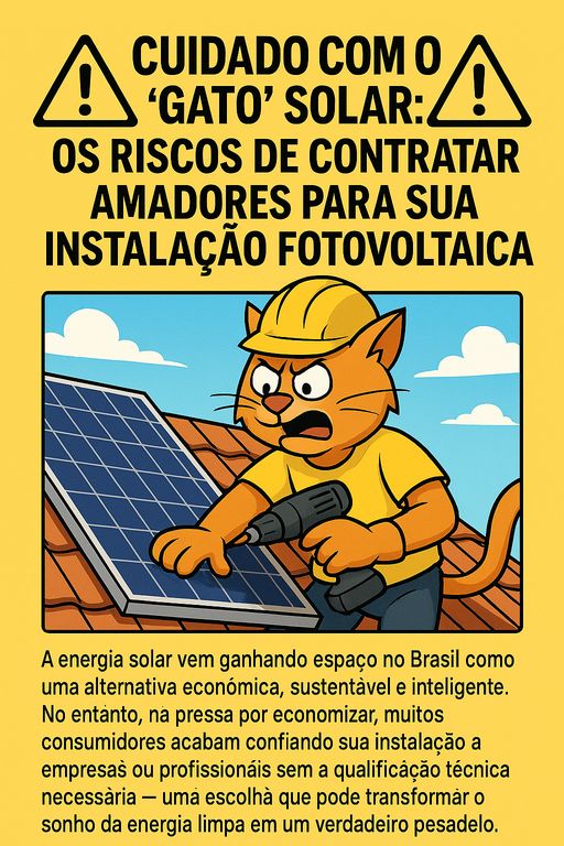 Zé Faísca — o gato da energia solar